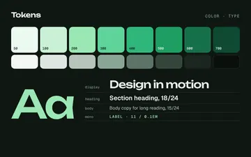 Color and type tokens (concept)